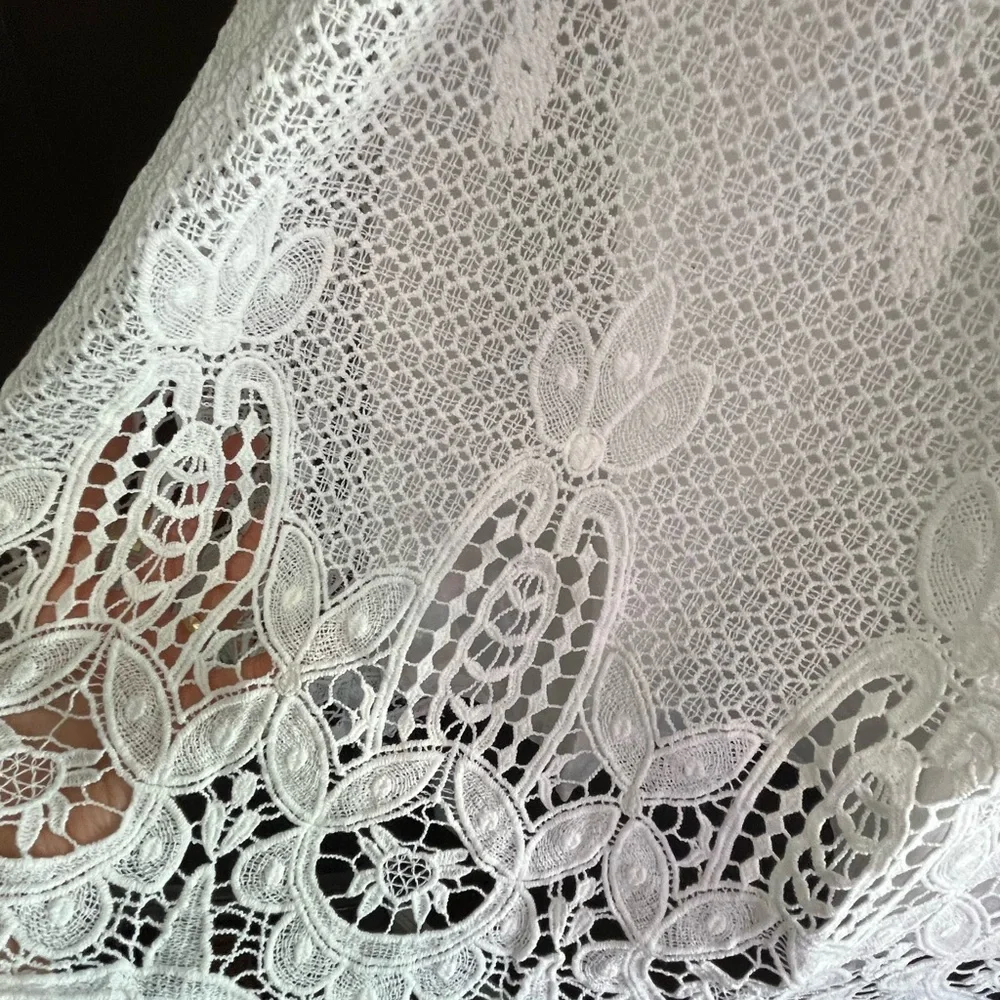 Tuckernuck Avalon White Lace Mini Dress GORGEOUS Bridal Beach Boho XS and Small - Picture 7 of 11